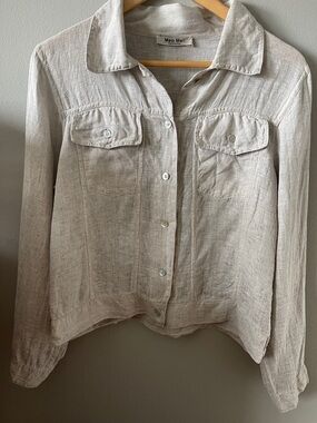 Meo Meli linen jean style jacket Italy.